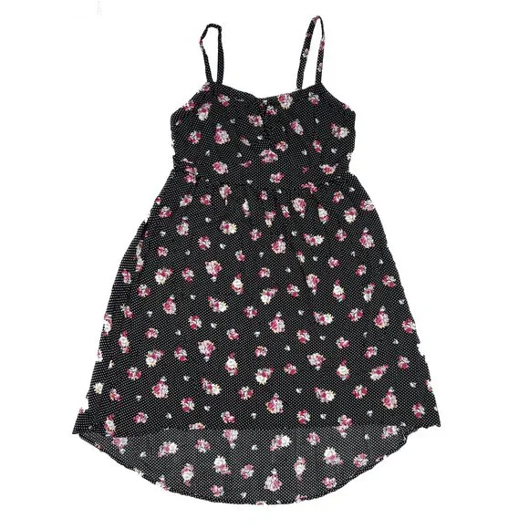 torrid Polka Dot Floral Print High-Low Strappy Summer Dress Smocked Sz 2 - NWOT - Picture 2 of 7